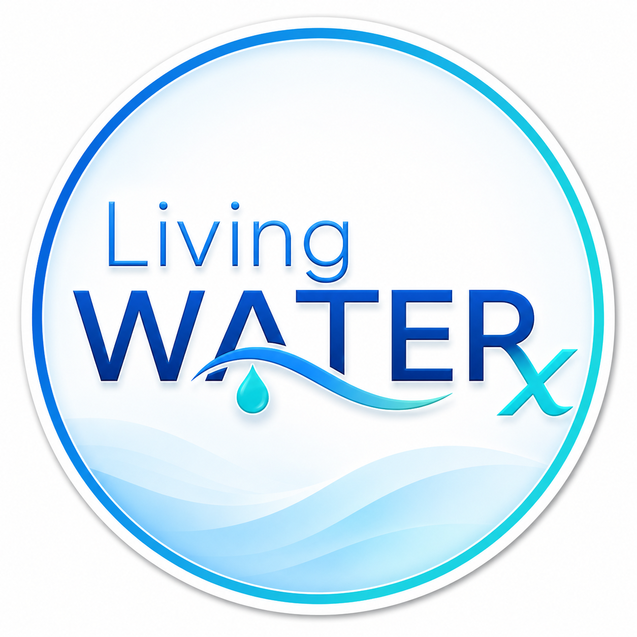 LivingWATERx circular social media logo